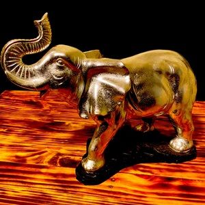 Silver Elephant Statue